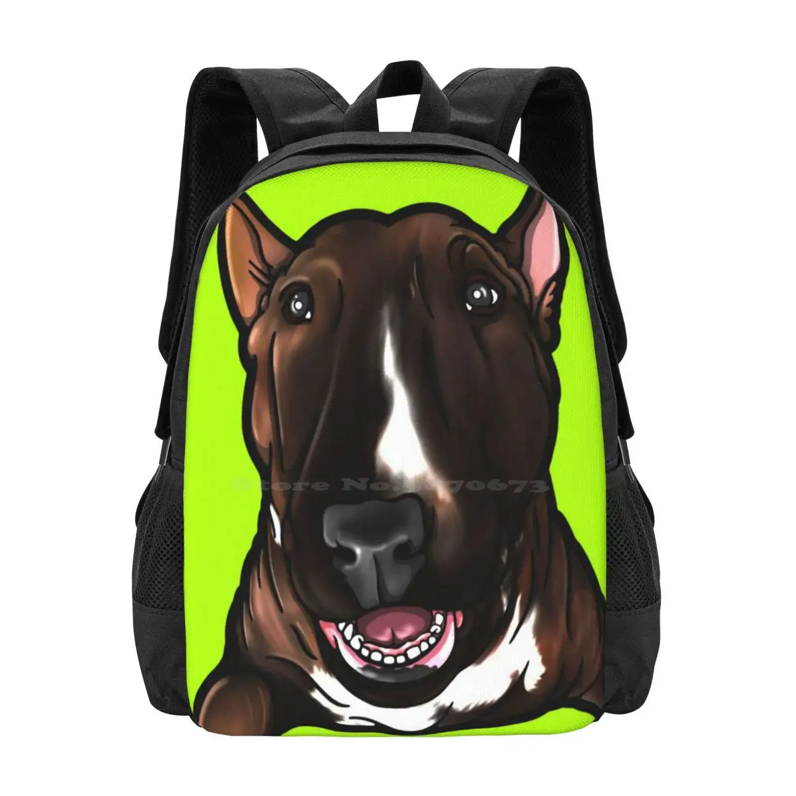 

English Bull Terrier Bruce Hot Sale Schoolbag Backpack Fashion Bags English Terrier Bruce Ebt Bully Bullies Dogs Cute Gorgeous