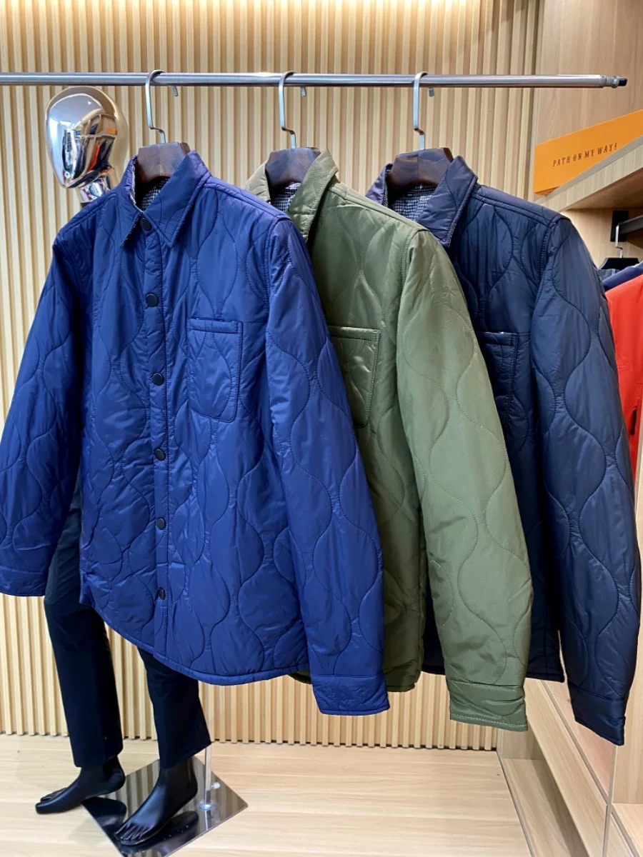 Thiened Хлопковый Джет Мужской Повседневный Ретро Воротник Тепло Шитье Crt Осень Зима Новая Версия Stójka Youth Faion