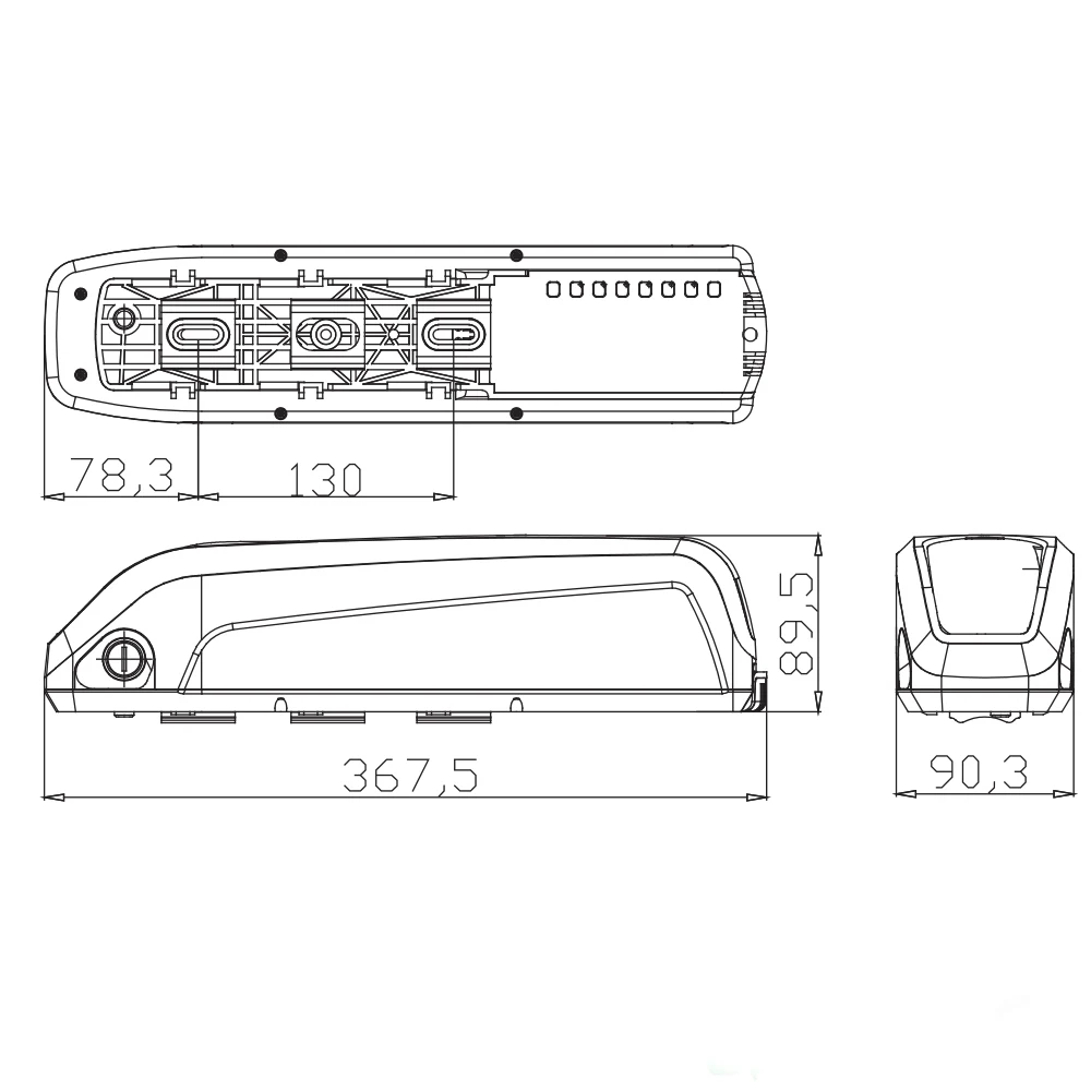 Hailong No. 1 SSE 36V 48V 10AH 12AH 16AH Blix Battery Fafrees Hailong One Ebike Battery Pack