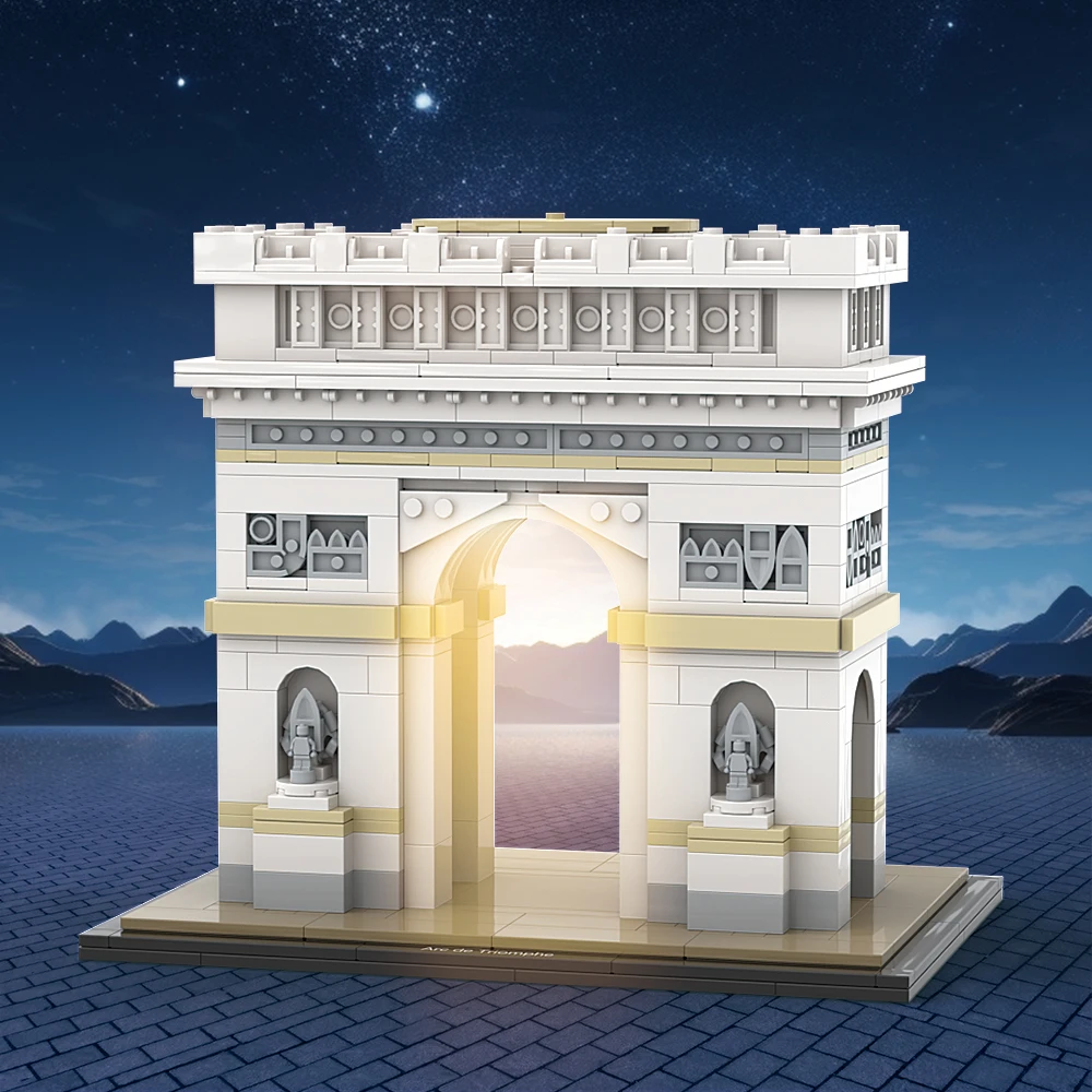 

Конструктор MOC Arc of Triumph, креативные строительные блоки, пазлы, игрушки, декоративные украшения, детские игрушки