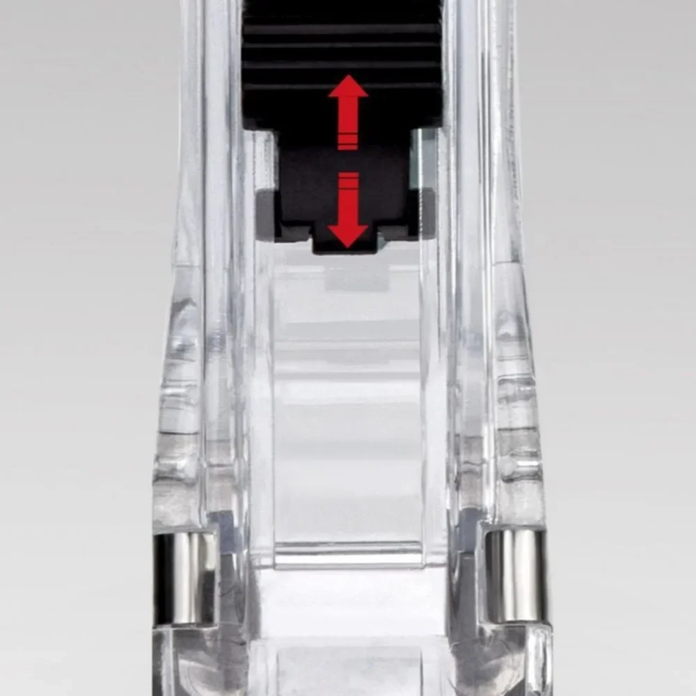 Staple Metal Clip Push Hand Paper Clipper with Refill Fixing Organizing Stapler Reusable Push Clamp for Document File Stationary