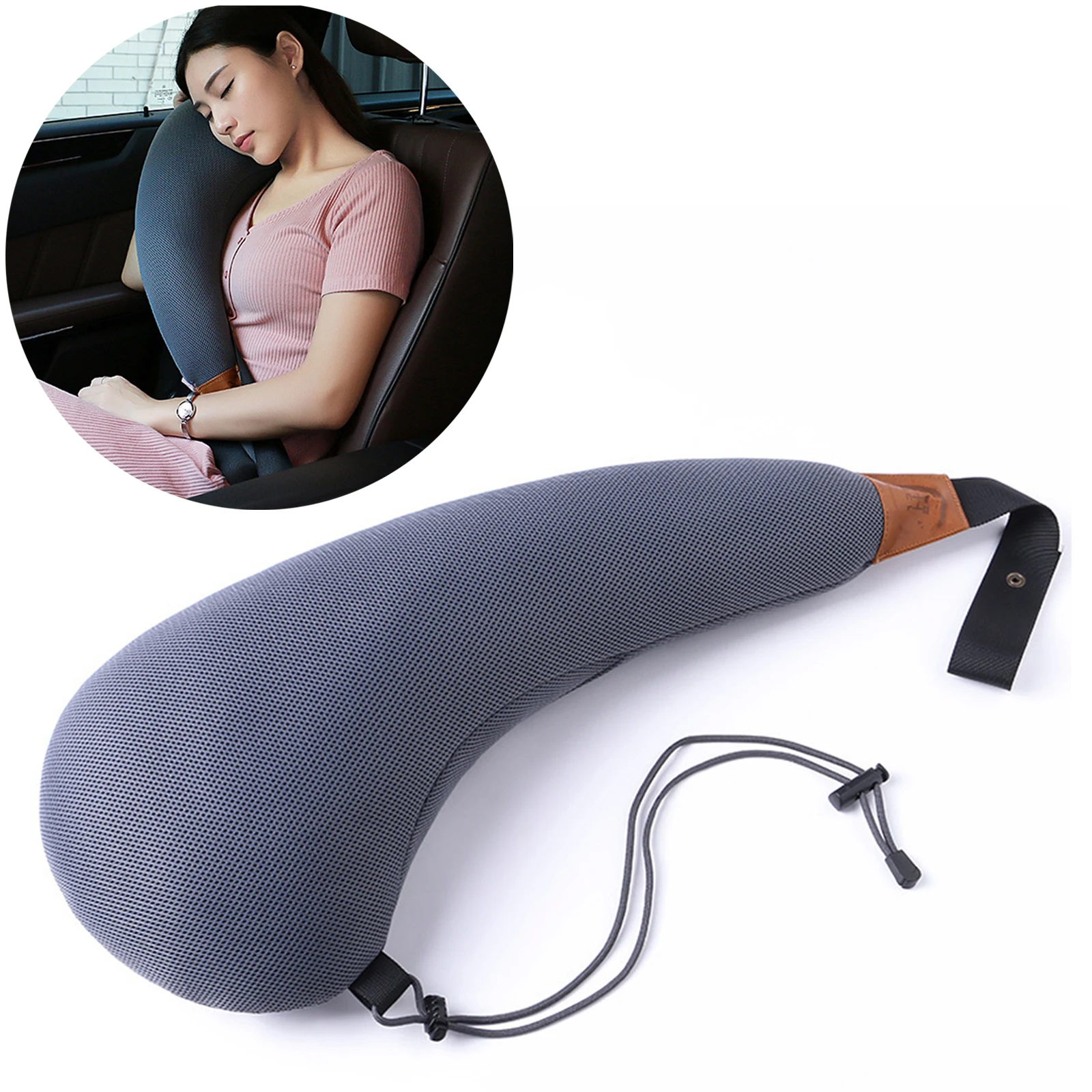 

New Car Seat Headrest Sleep Pillow Universal Creative Travel U-shaped Car Neck Pillows Auto Soft Sleeping Support Cushion