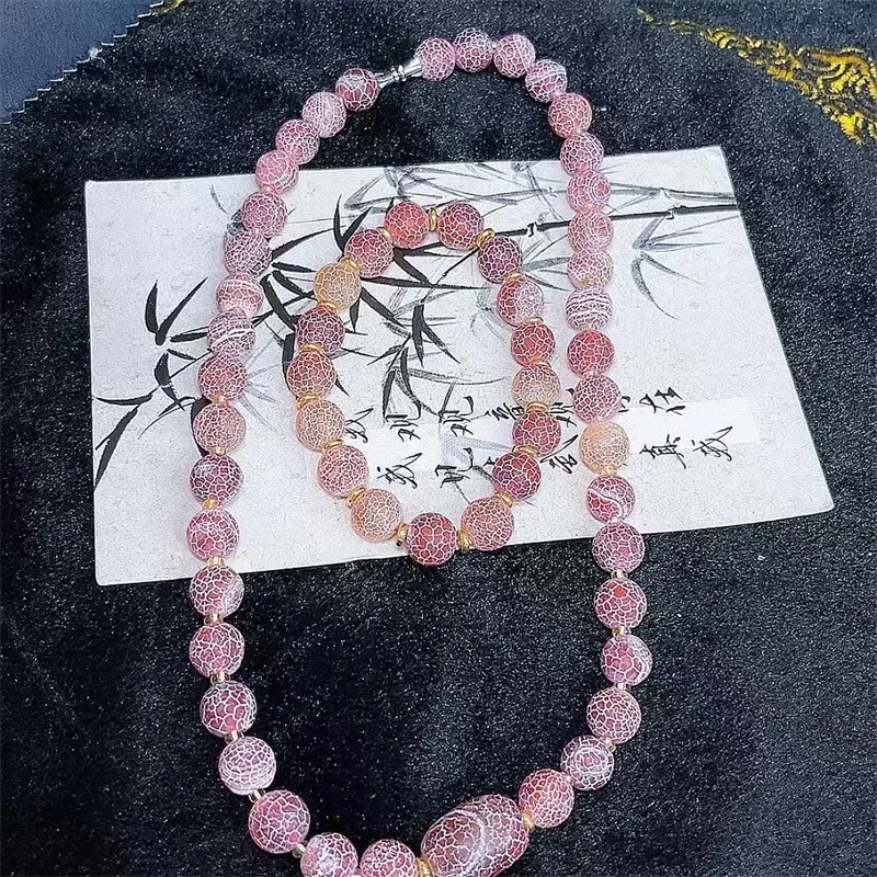 Weathered Scale Bracelet And Necklace Set, New Agate Jewelry
