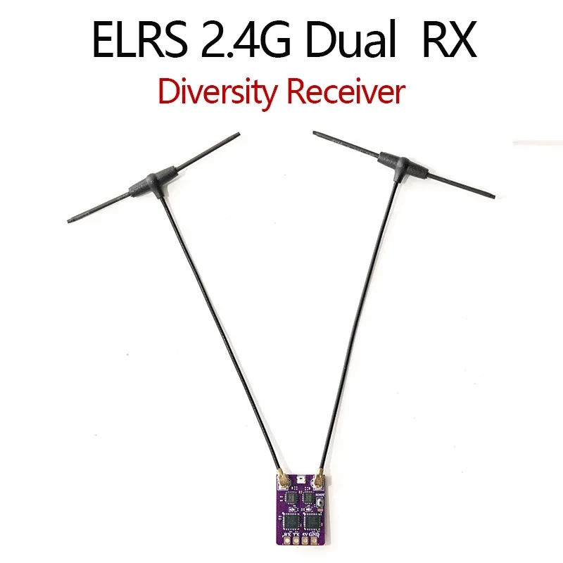 

2.4G Diversity Receiver Dual Antenna RX Built-in TCXO for FPV Freestyle RC Racing Long Range Drone Accessories