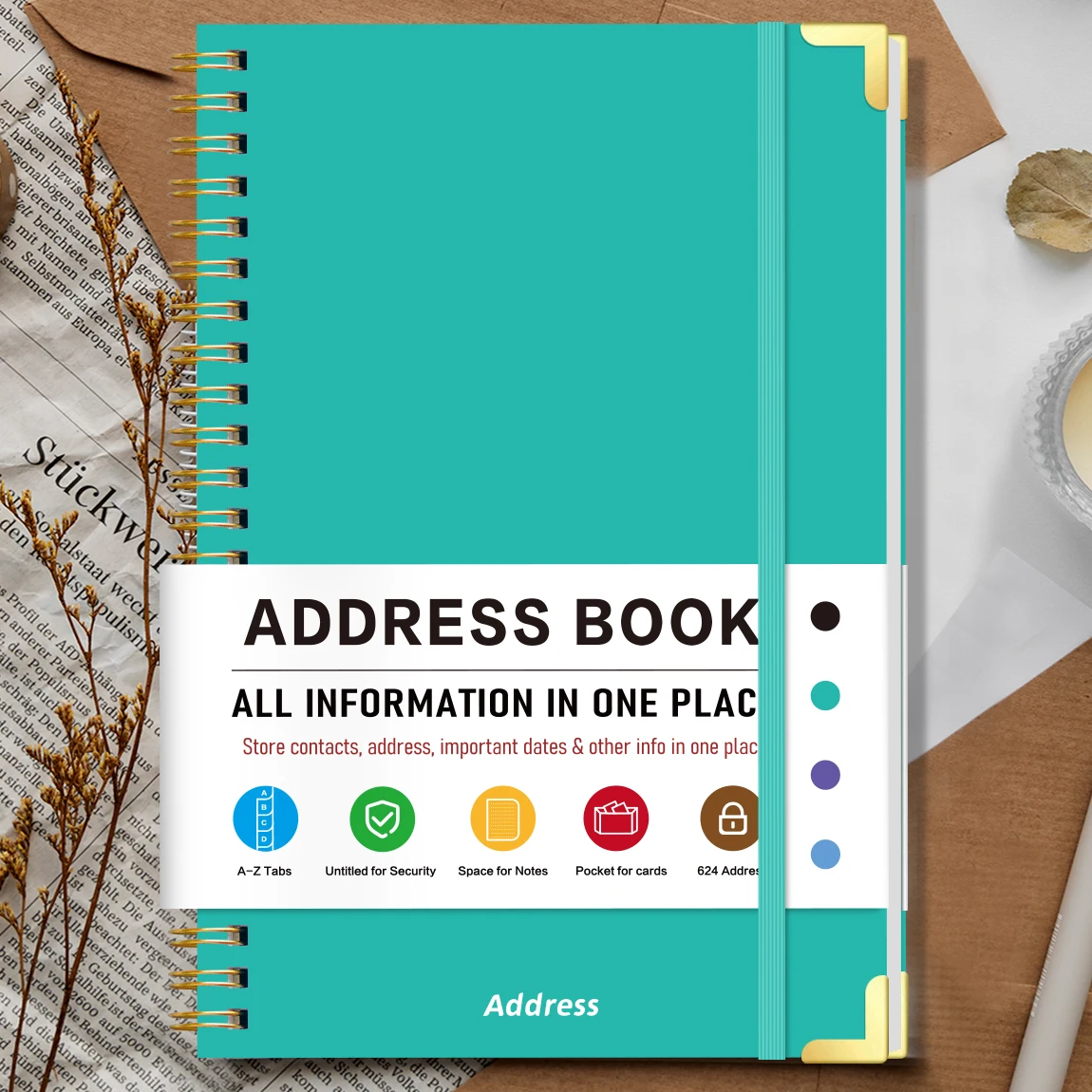 Agenda A5 color verde acqua co - Index Tab Divider recensione e prezzo