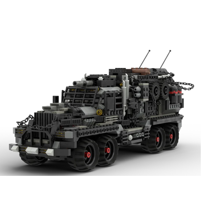 Doomsday War Creativity MOC Wasteland 8x8 Reisiger Crazy Chariot Truck Building Blocks DIY Assembled Toys Model Children's Gift