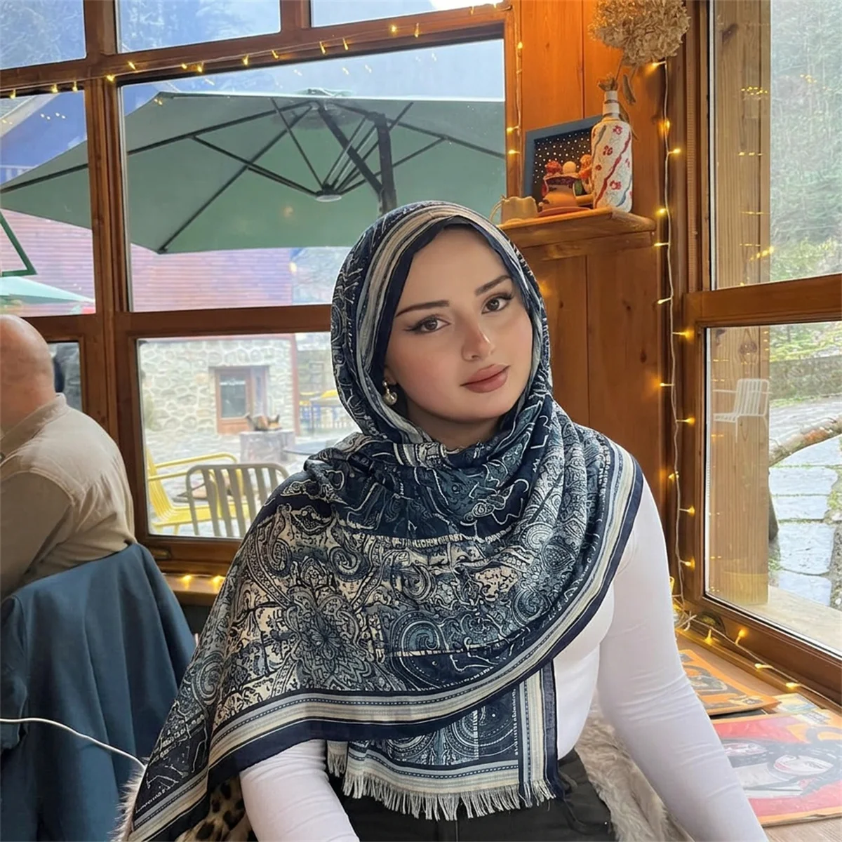 Vintage Paisley-Print Hijab Sc – Street Fashion Hijab Bewertung und Preis