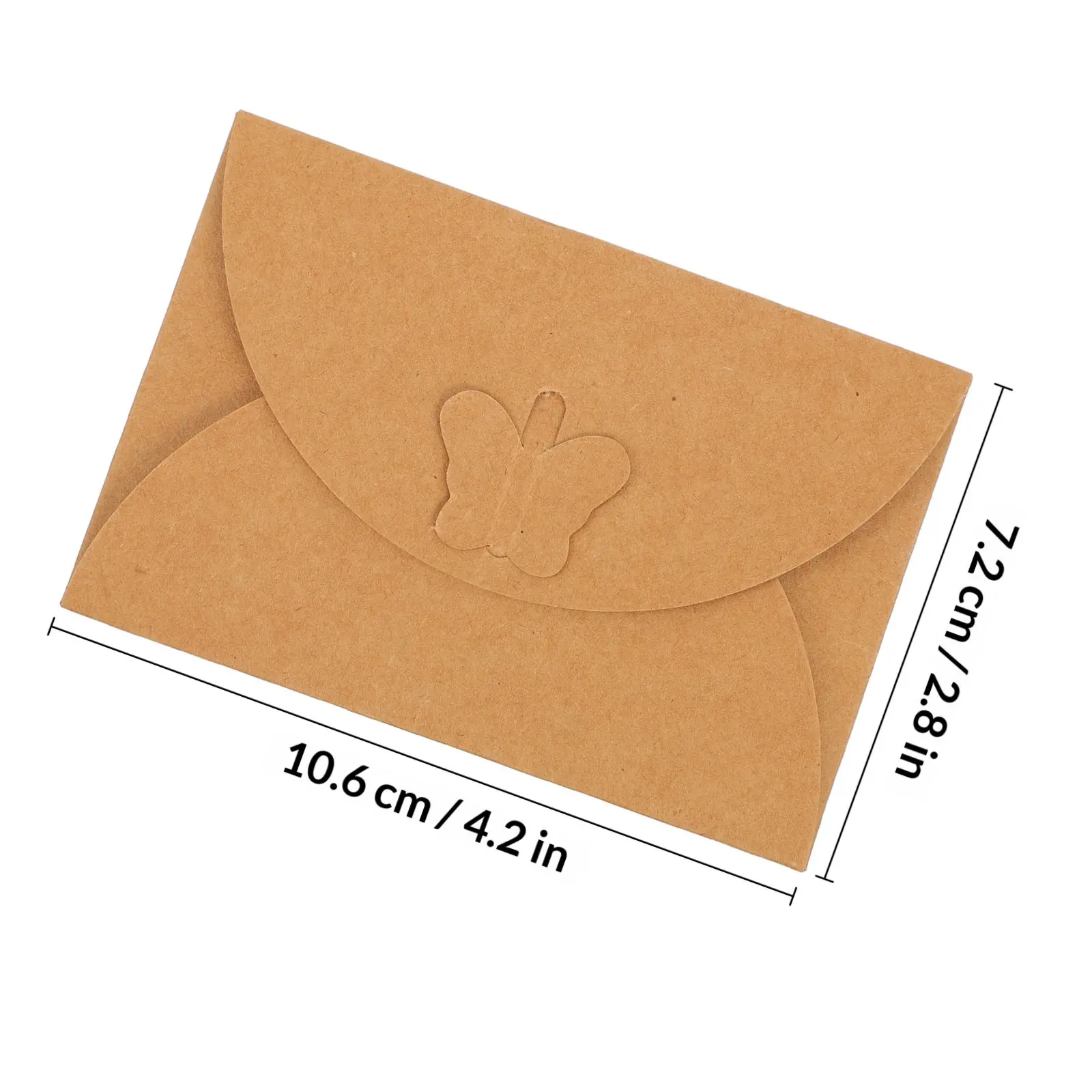 50Pcs Classic Kraft Envelopes Sturdy Brown Paper Envelopes for Handwritten Letters Vintage Stationery Gift Packaging Calligraphy