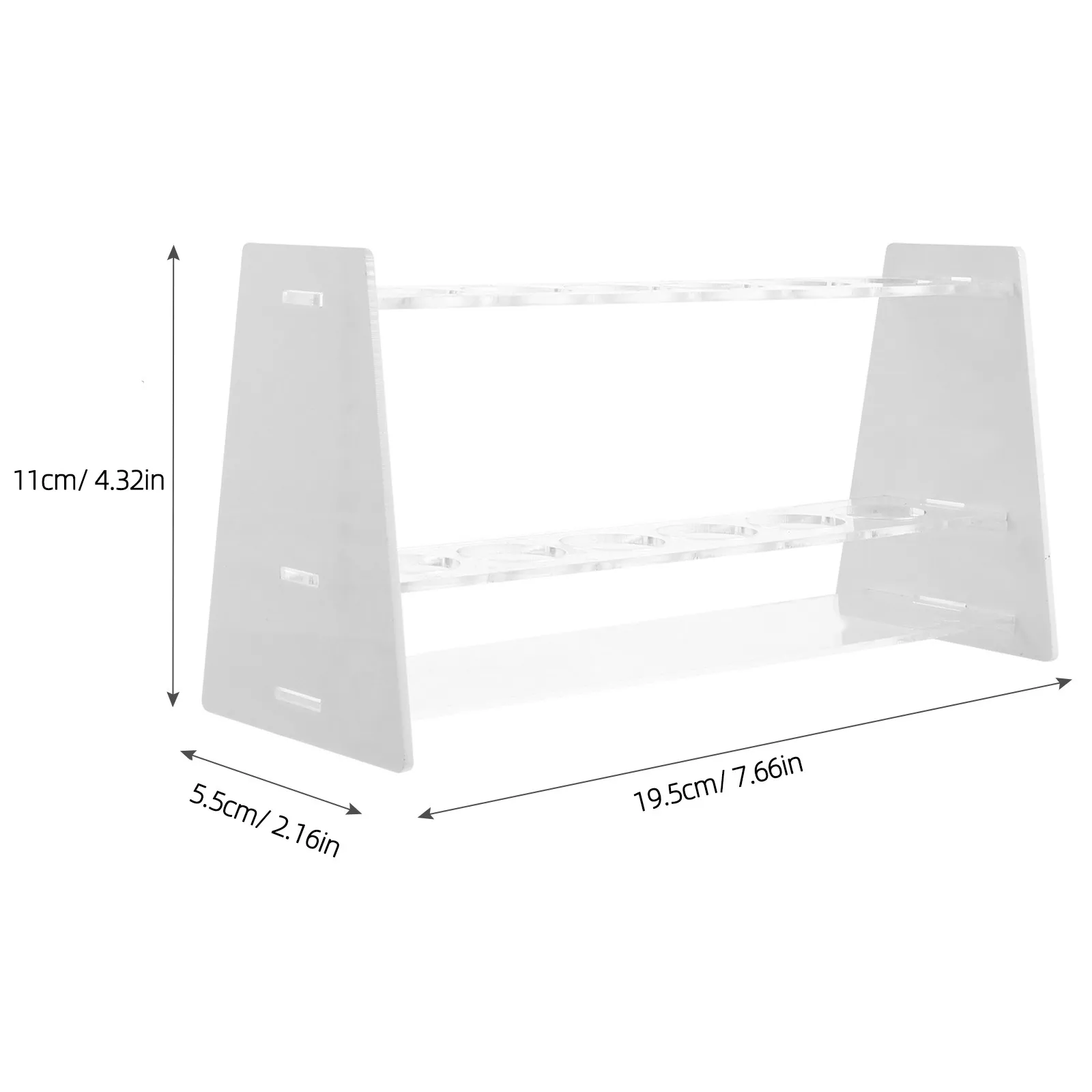 Test Tube Rack 6 Hole Plastic Design Smooth Surface No Edges Laboratory Test Tube Shelf for Scientific Research Teaching