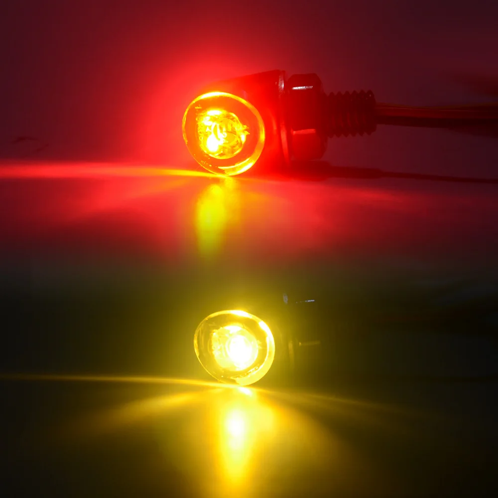 8mm Aluminium LED Turn Signal Lights Lamp Flasher Indicator DRL Brake Stop Lights For Cafe Racer Bobber Chopper Moto Accessories view 4