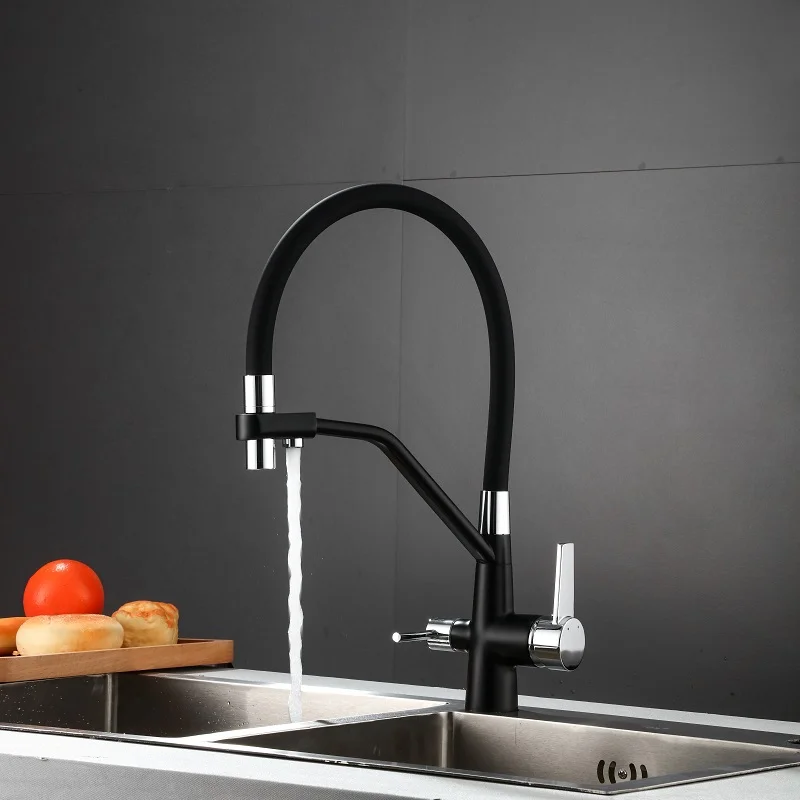 Kitchen Sink Faucet Filter    Water  Brass Flexible  Mixer Tap  360 Rotation Purifier 