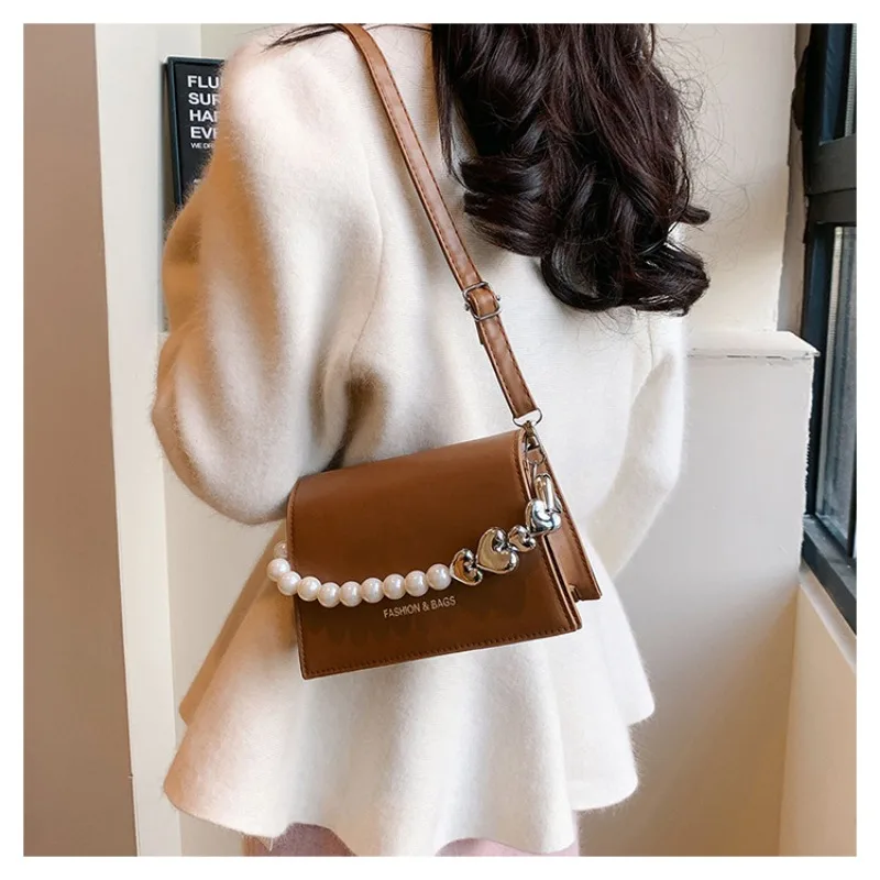 

Small Square Crossbody Bag Chain Hand-held Women's Trendy Fashion Niche Shoulder Bag Western-style Luxury Brand Crossbody Bag