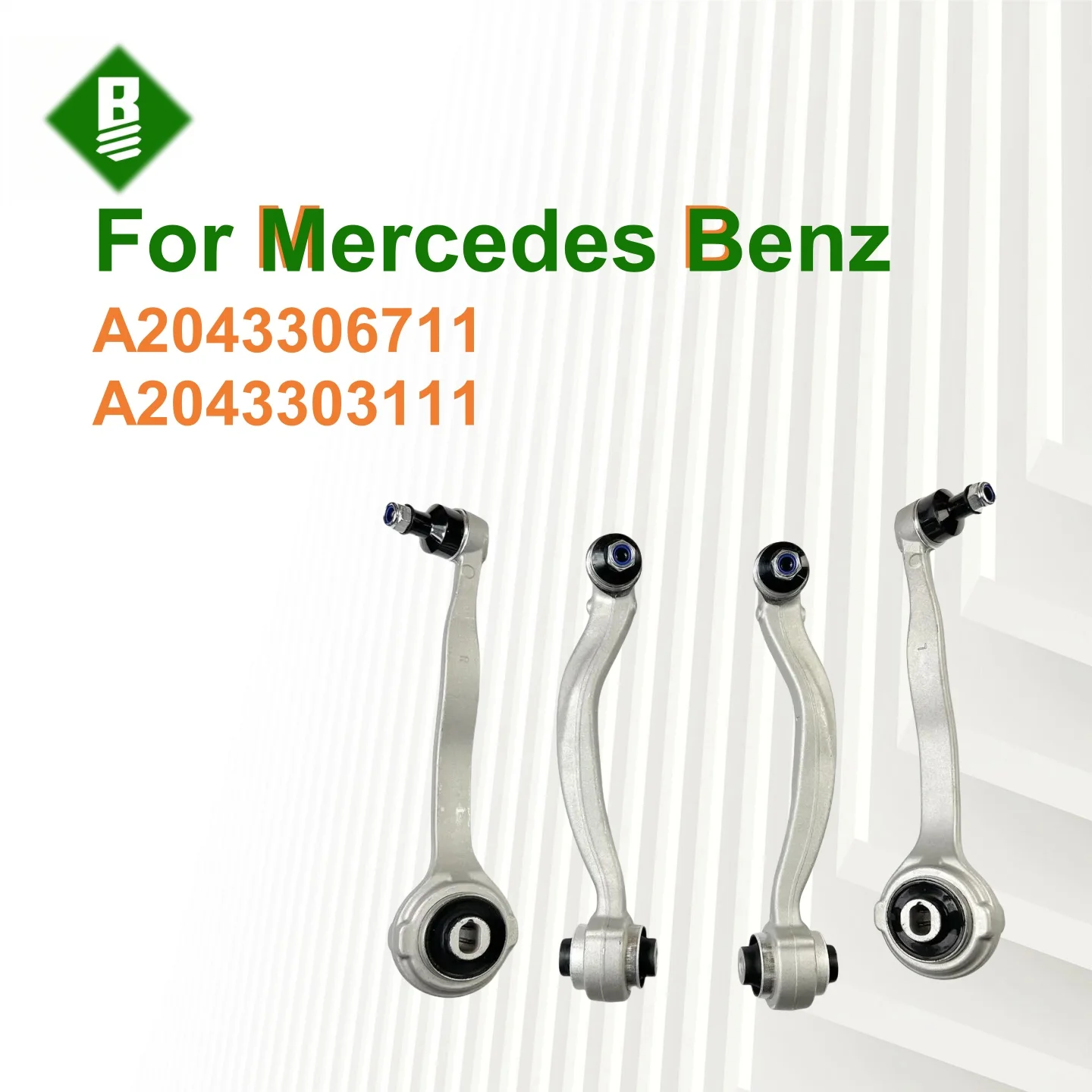 Para wahaczy zawieszenia Wishbone Zamiennik przodu Kompatybilny z 2007-2019 Mercedes-Benz C-Class Zastępuje 2043306711