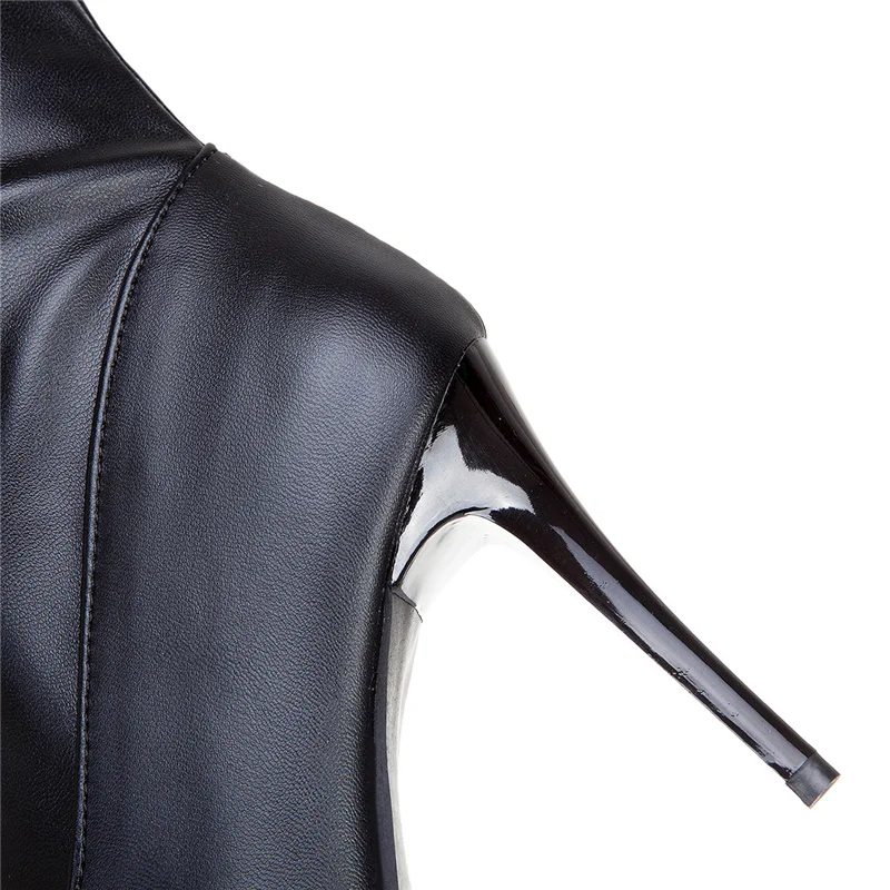 Soft Elastic Slim Leopard Boots Women Autumn Pointed Toe Mid-calf Boot Sexy Thin High Heels Short Black White Dance Shoes Ladies