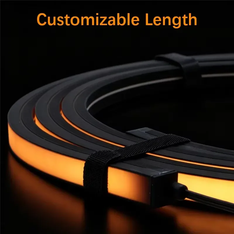 DC24V IP67 Embedded Black LED Strip Light, Acoustic Linear Luminaire Suitable for TV Wall Recessed Slat Wall Installation