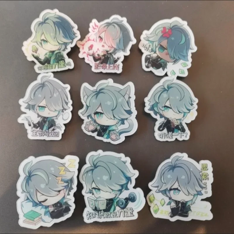 Moda Genshin Impact Alhaitham Espressione Spilla acrilica Spilla in metallo Distintivo cosplay Accessori per gioielli per vestiti Zaino regalo