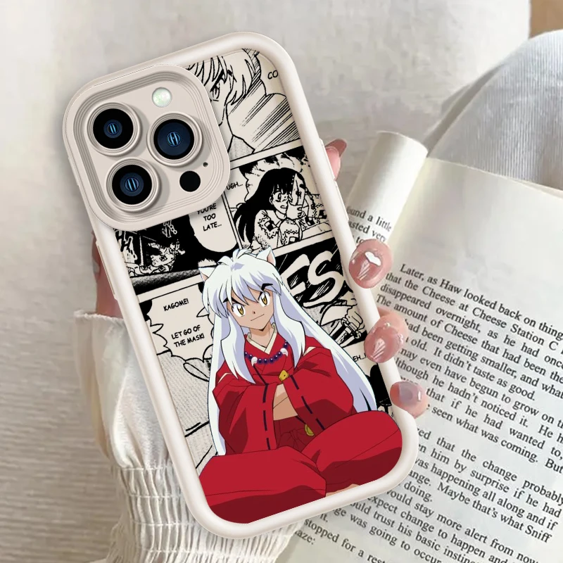 Inuyasha Anime Comics Art Eye Ladder For Apple iPhone 15 14 13 12 11 XS XR X Pro Max Plus TPU Phone Case