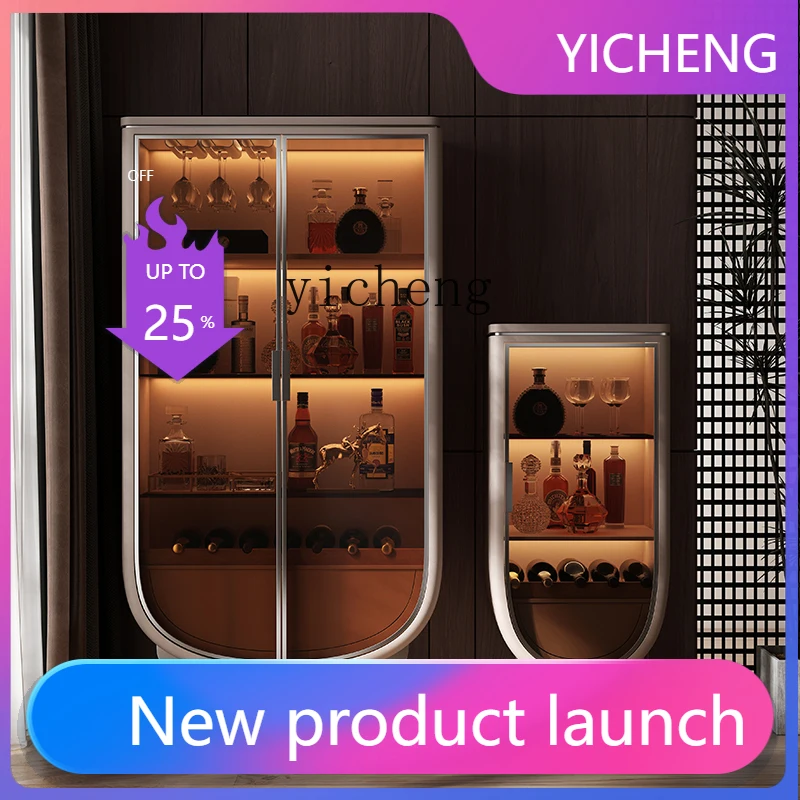 

G1 Double Door Wine Cabinet Large Flat Floor Living Room Wall High-grade Glass Display Cabinet Wine Cabinet
