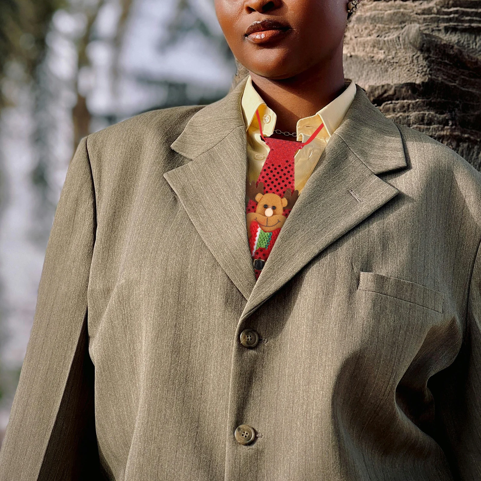 

6pcs Christmas Neck Ties For Men Fashion Fabric Novelty Holiday Party Accessory Xmas Costume Tie Mens Suit Decorative Gift