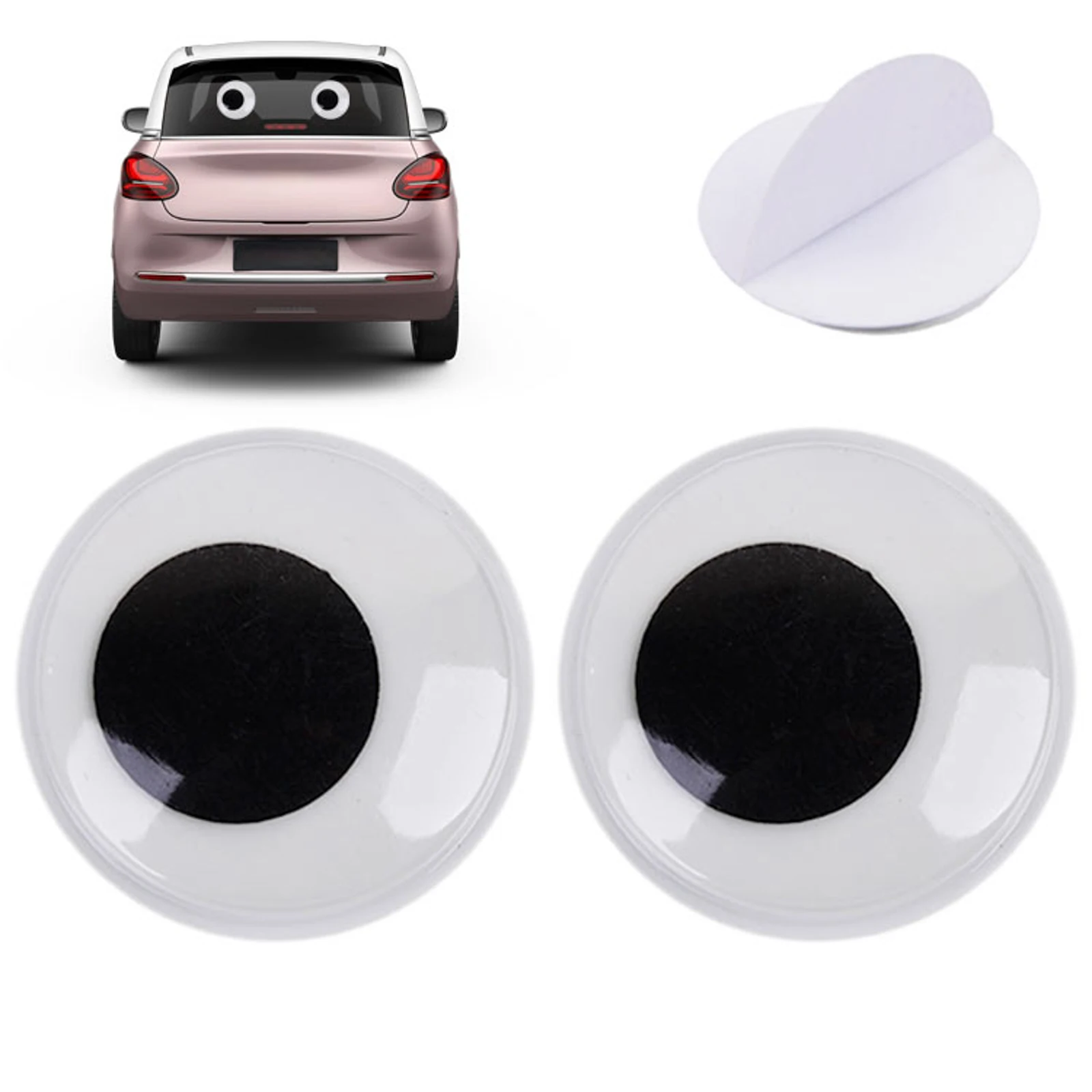 2025 رقعة عين لاصقة باللونين الأبيض والأسود، ملحقات عين نشاط متعددة المواصفات، لعبة دمية يدوية الصنع رقعة عين ثلاثية الأبعاد