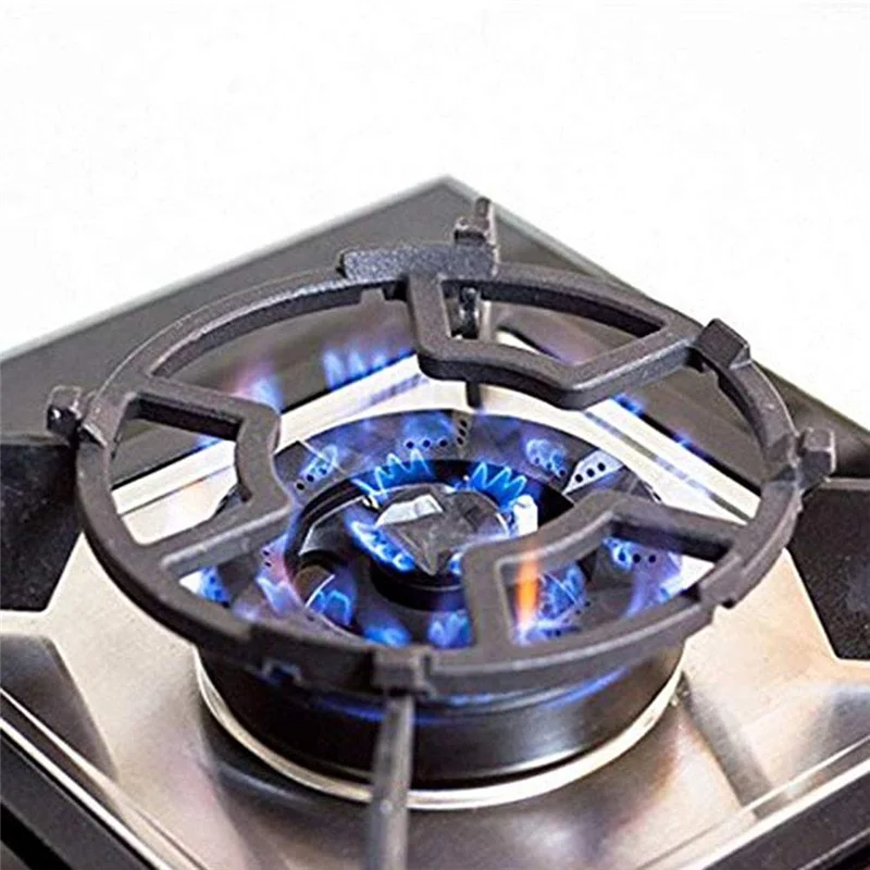 

A88E-Universal Cast Iron Gas Hob Cover 10-Serration Anti-Slip Wind Shield Energy-Saving Cookware Accessory