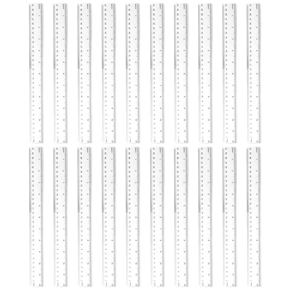 50pcs 30cm 2 8cm Wide Transparent Ruler Precise Measuring Tool Drafting Drawing Student Stationery Office Supply