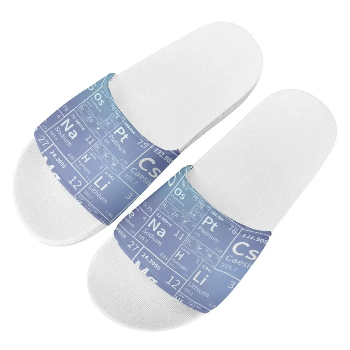Home Slippers Periodic Table Of Chemical Elements Men Soft Sole Eva Indoor Slides Female Sandals Non-Slip Flip Flops