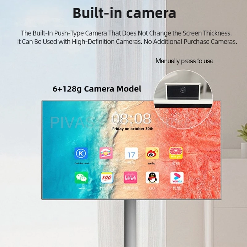 Popular 21.5 Inch Smart Display Touch Screen Android 12 Portable Smart Tv Indoor Conference Mobile Monitor for Gym Gaming Live