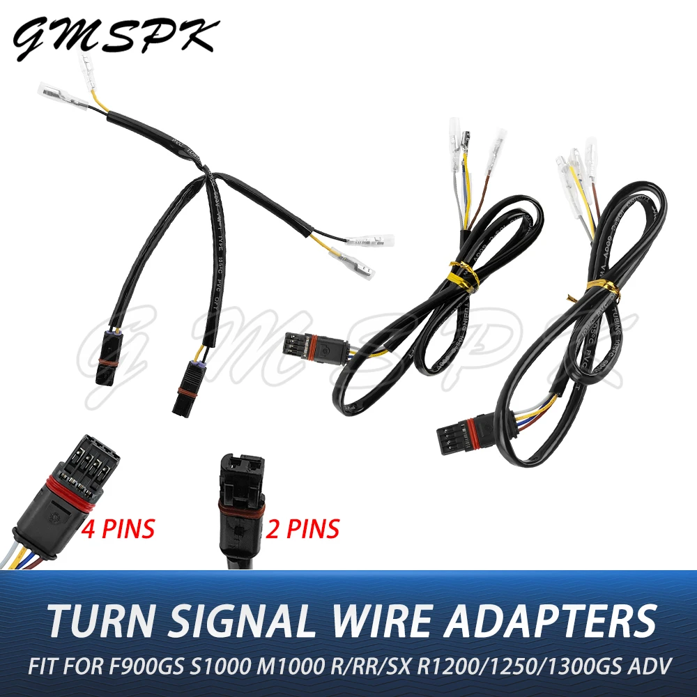 2/4 Pins Turn Signal Cable Wire Adapters Indicator Plug Connector Fit for BMW F900GS R1250GS R1300GS /ADV S1000 M1000 R/XR/RR