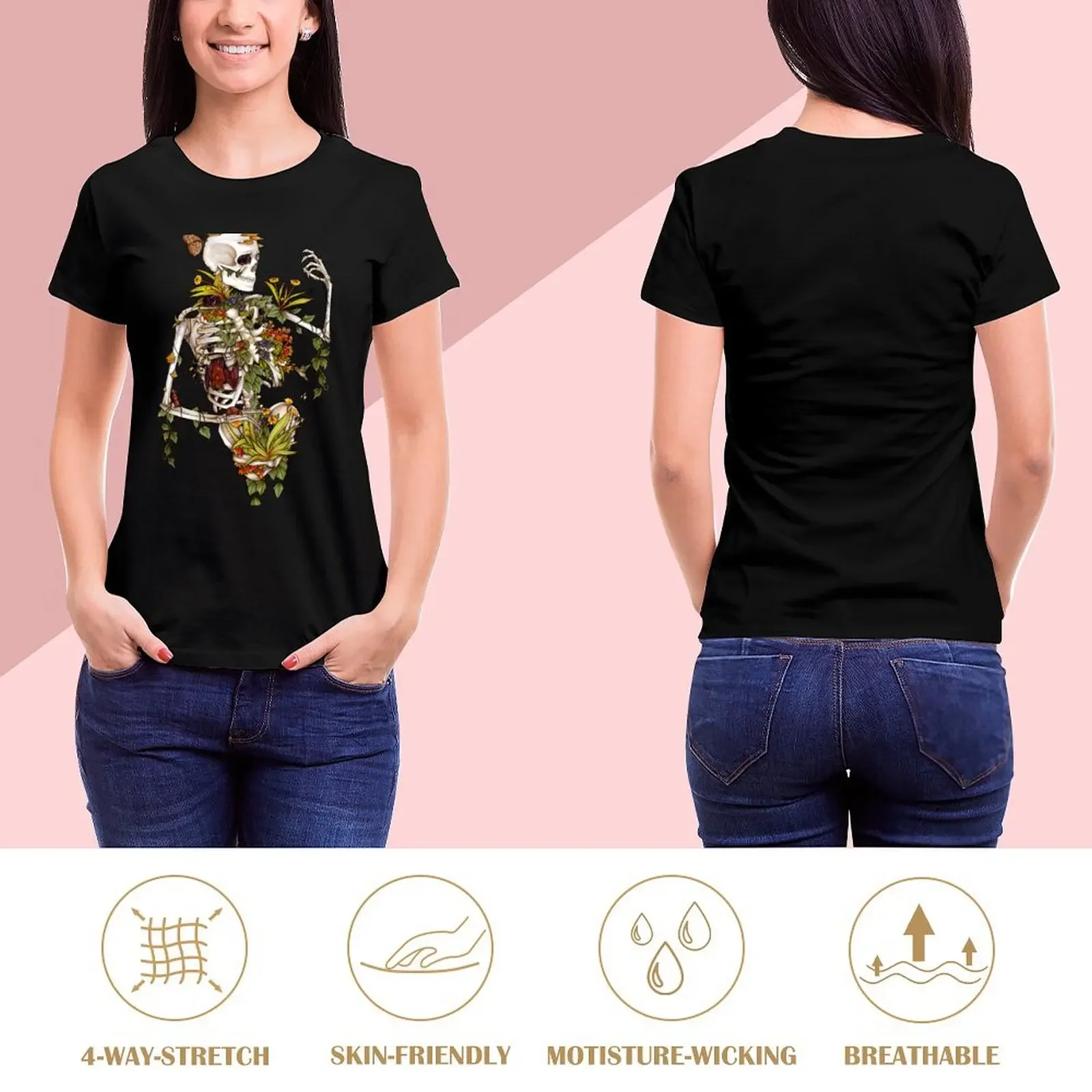 Bones and Botany T-Shirt customs animal print plus size tops sublime t-shirt dress for Women long