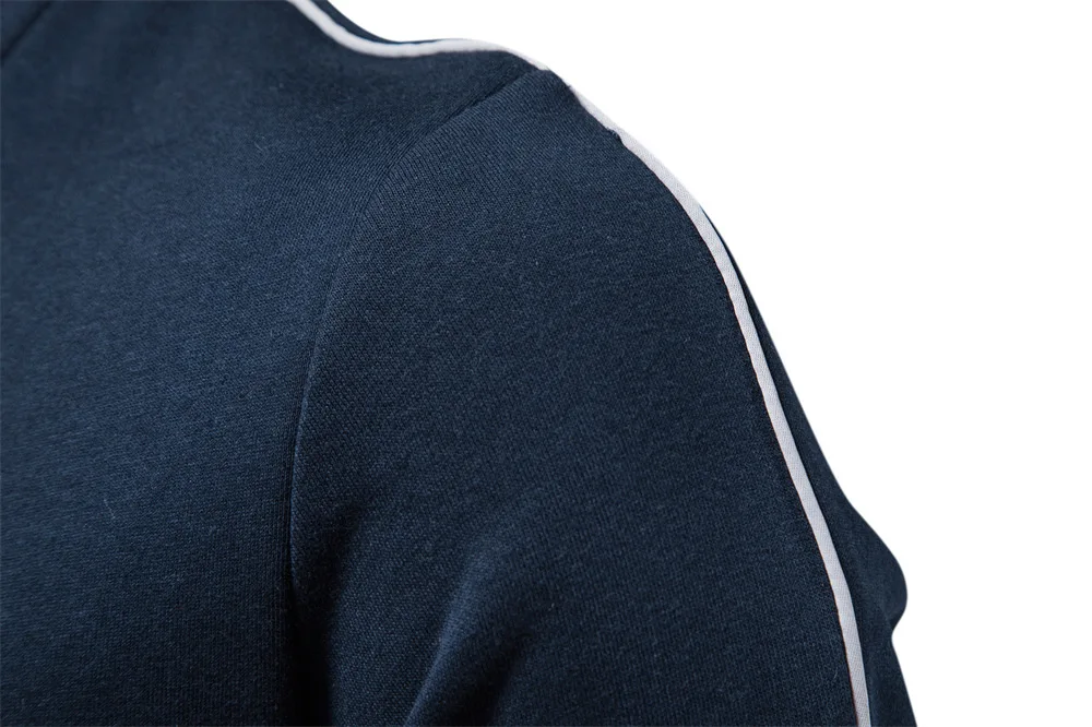 Men's Long Sleeve Sweatshirt Cotton-blend Solid Zipper Design  Sweatshirt for Men Clothing Sportswear Slim Fit Casual Jacket