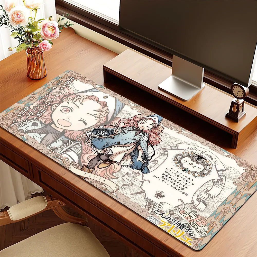 W-witch Hat anime A-atelier Mouse Pad Non-slip Thickened MousePad Writing Lockedge Office Student Gaming Cushion Large