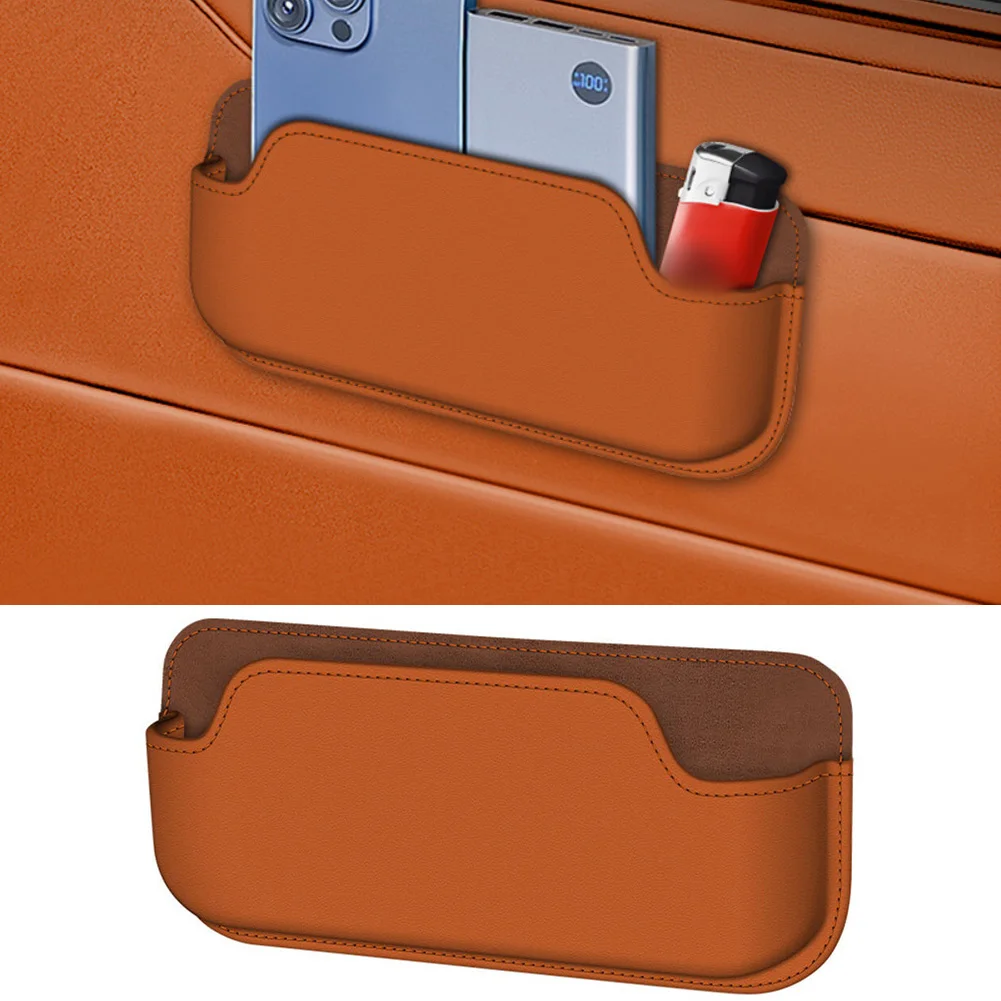 

Car sun visor storage box sunglasses holder compact holder Multifunctional car glasses frame sun visor storage box leather