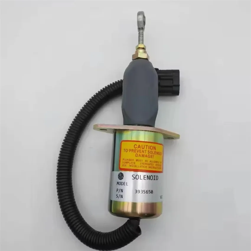 

3935650 Diesel Solenoid Valve, 24V Engine Shut Off Stop Solenoid Replacement Kit Fit for SA-4764-24