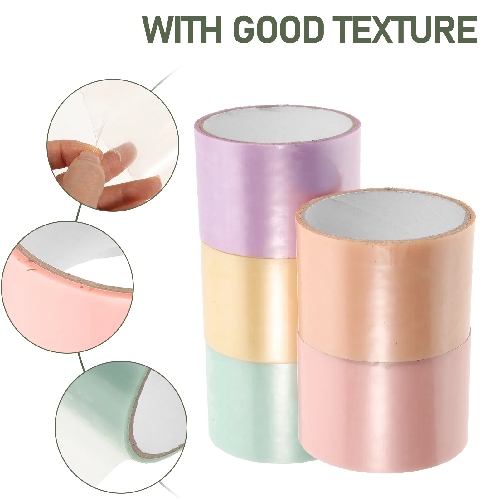 

5 Rolls Pearlescent Sticky Ball Adhesive Tape Colorful Stress Relief Craft Decompression Tape Sticky Balls Decompression Tapes