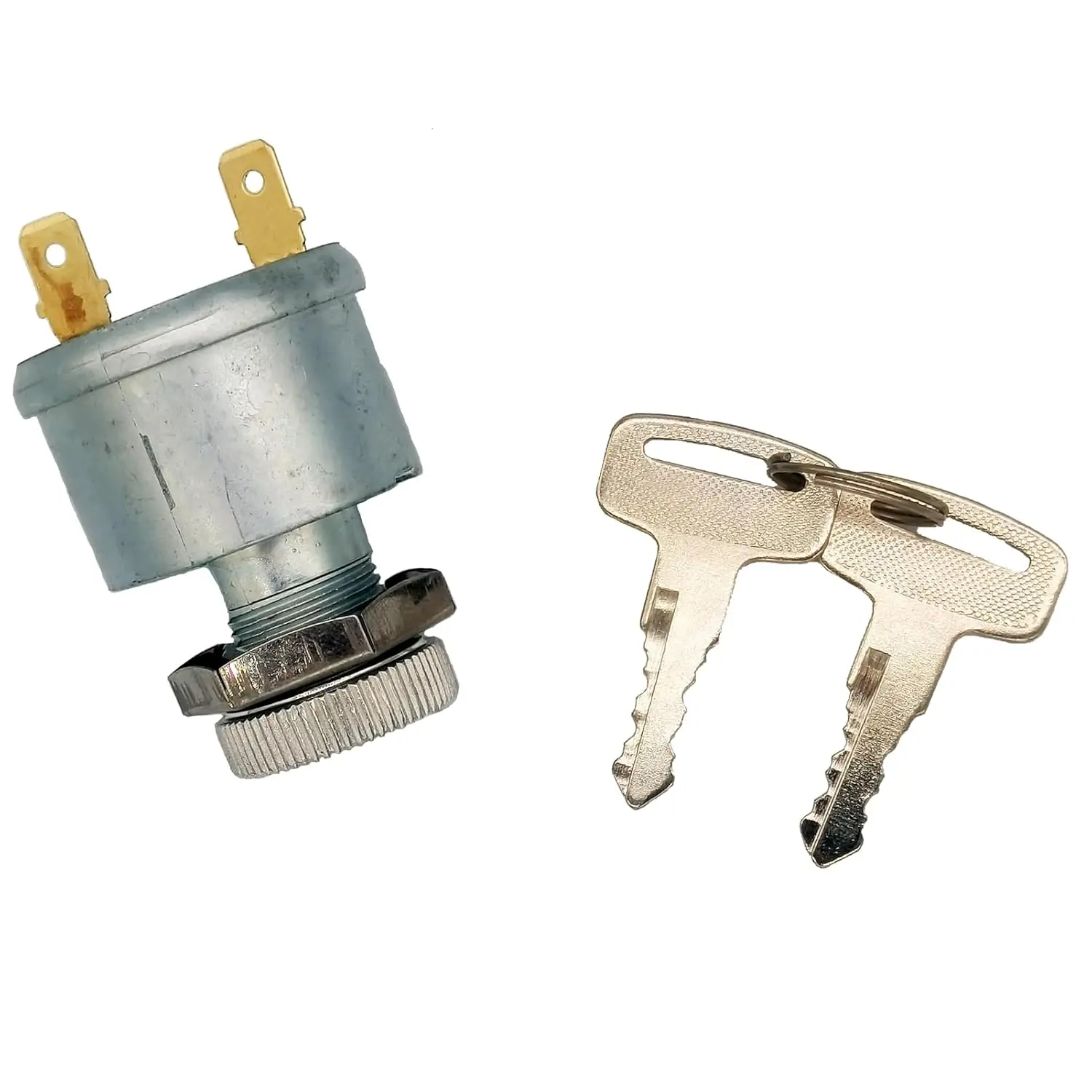 For Ignition Switch and Key for EZGO EZ-GO Electric Golf Cart Key Switch 2 Terminals Carabiner Replace 17421G1