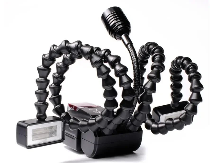 2025 رائجة البيع KUANGREN KR-909 ماكرو ضوء فلاش التوأم رئيس Speedlite لايت ل Laowa DSLR ضوء فلاش خارجي Twin Lite Flash