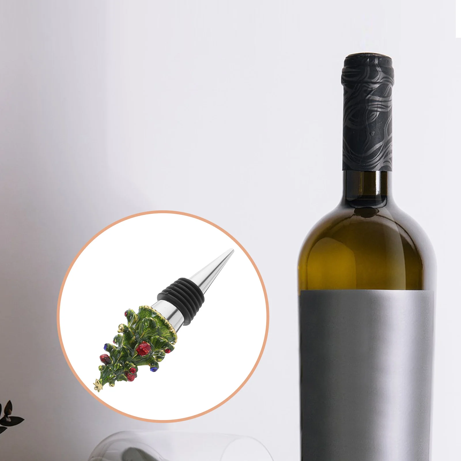 

Enamel Christmas Series Bottle Stoppers Cute Decorative Drinking Flasks Pourer for Bottles