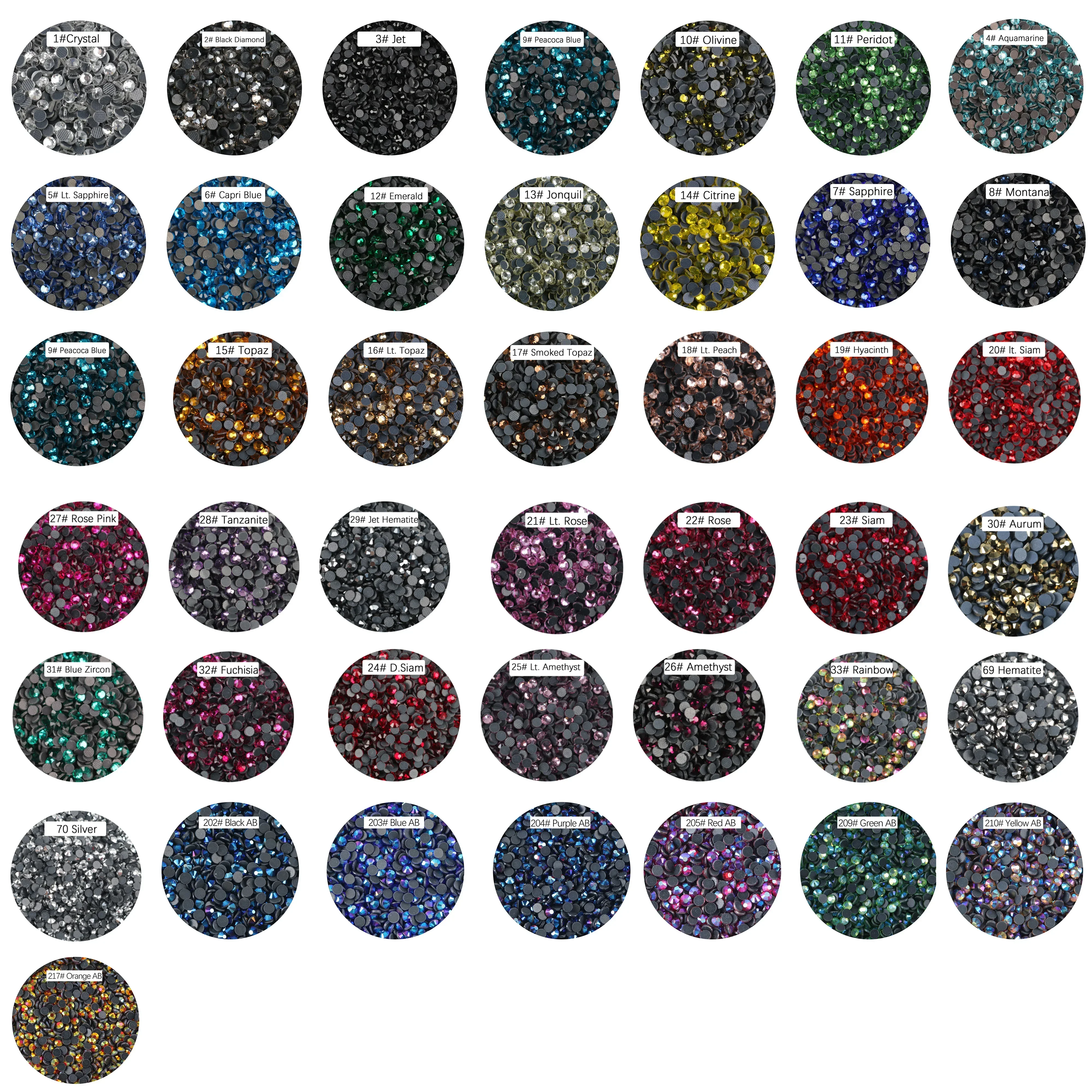 DMC-Glitter Crystal AB Hotfix Stones, strass hot fix, strass ferro em strass para vestido, artesanato DIY