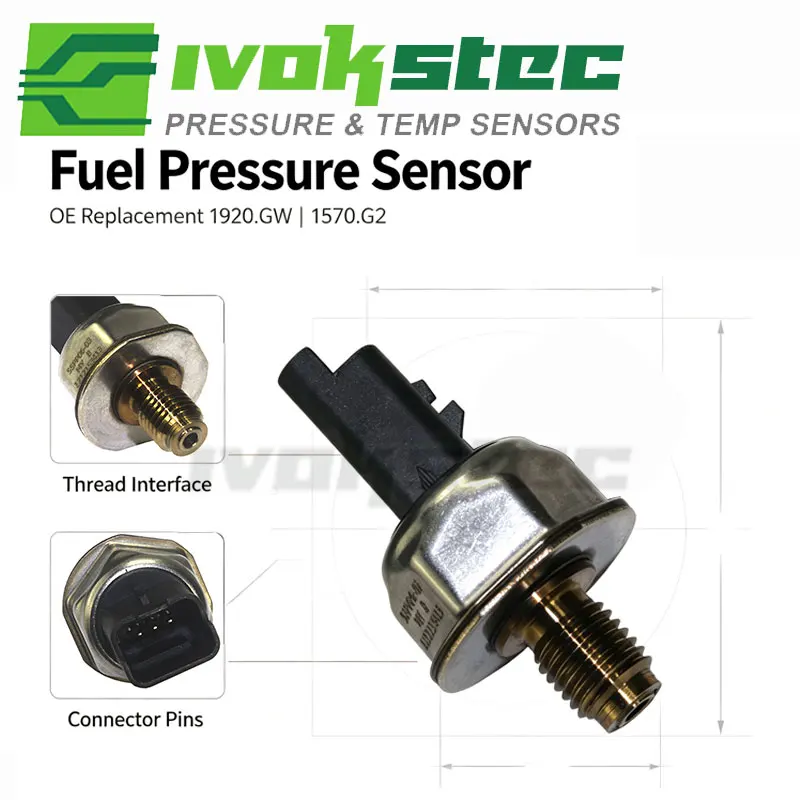 Fuel Pressure Sensor 1570.G2 For Citroen Berlingo Dispatch 1.6 16V C2 C4 C5 DS3 Xsara 1.6 HDi C3 1.4 16V Nemo 55PP06-03 1920.GW