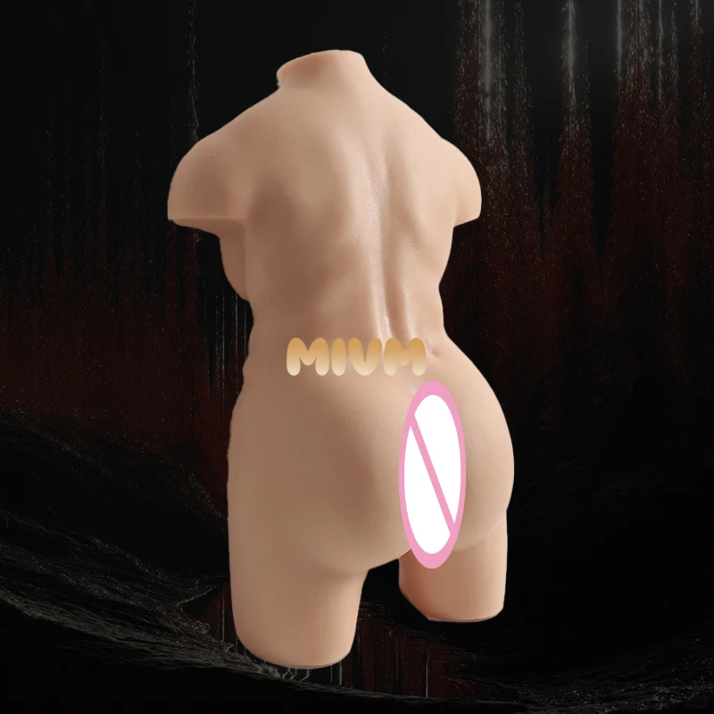 MIVM - High quality all silicone 12.7KG men's torso toy, sexy body 1:1 biomimetic real doll, large penis and anal adult doll