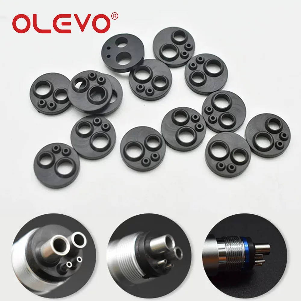 OLEVO Dental Handpiece Tail Pad O-Ring Seal For High And Low Speed Handpiece Medical Grade Silicone 2/4/6Holes Odontologia