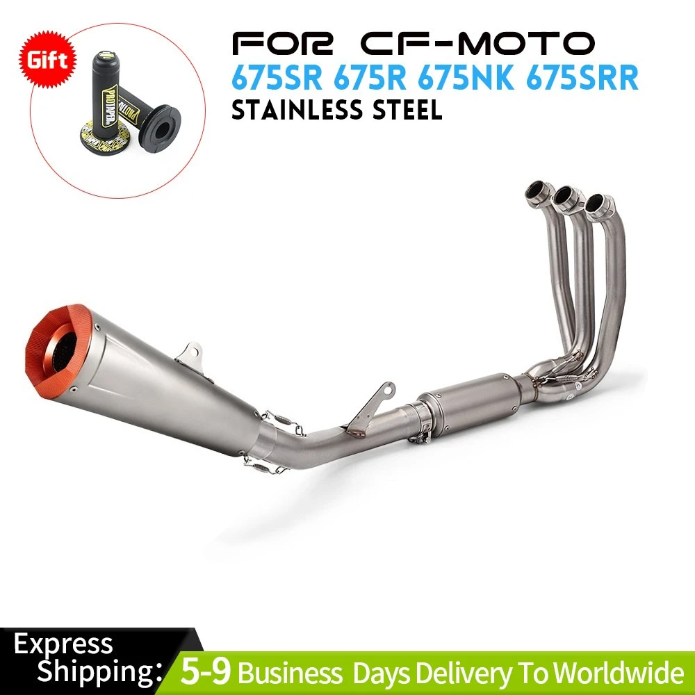 

For CF-Moto 675SRR 675SR 675R 675NK Exhaust System Header Link Pipe Muffler Tips Exhaust Systems