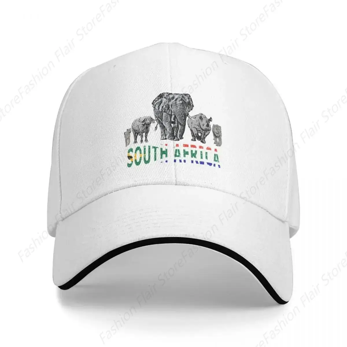 Africa's Big 5 for South Africa Wildlife Fans Baseball Cap Luxury Man Hat Hip Hop black hat Beach Woman Hats Men's