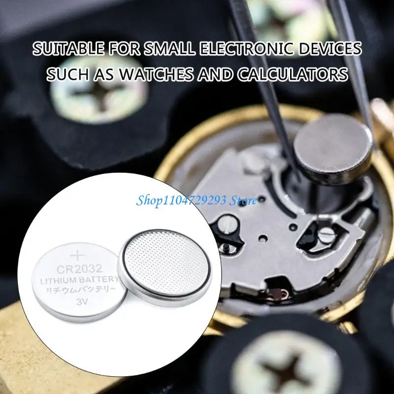 

CR2032 Lithium Button Batteries Long Terms Energy Lithium Coin Cell Batteries for Calculators Remotes