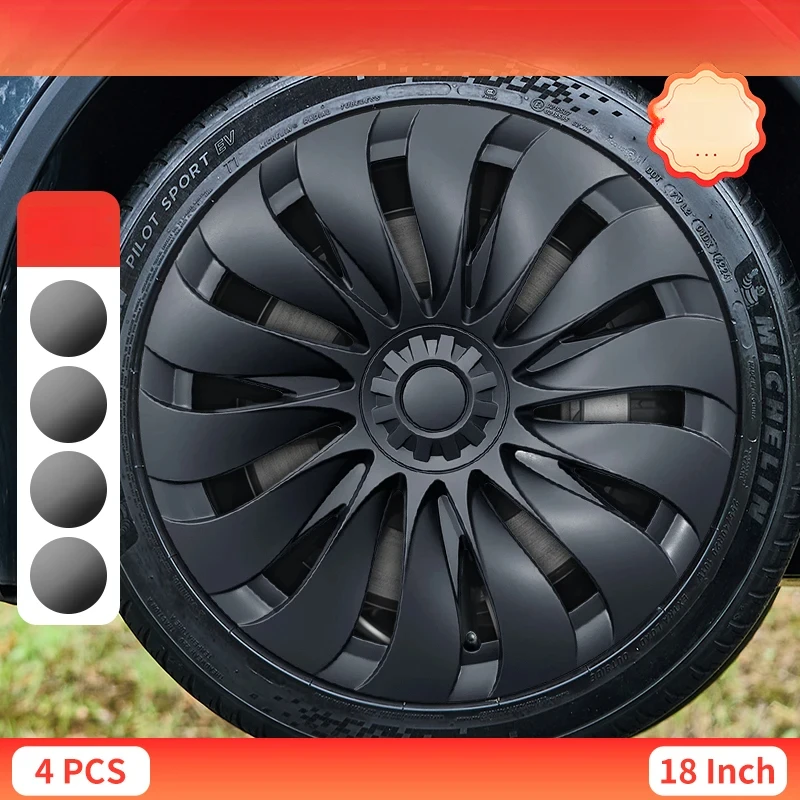 High Quality 4PCS 18 Inch New Storm Style Hub Caps, Full Rim Covers Wheel Cover Accessories Designed for Standard Version