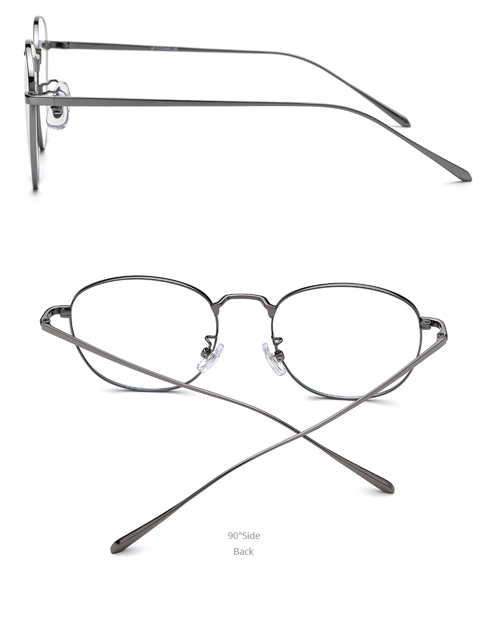 NIANZHEN Titan Legierung Brillen Rahmen Männer Runde Marke Design Gläser Frauen Ultraleicht-Gewicht Retro Brillen Brillen – Detail 5
