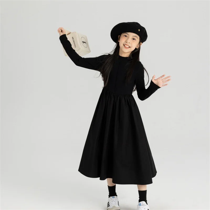 Girls Autumn Dress Princess Birthday Wedding Party Gown New Children\'s Fashion Long Vestidos Kids Sweet Spring Clothing 3-10Y