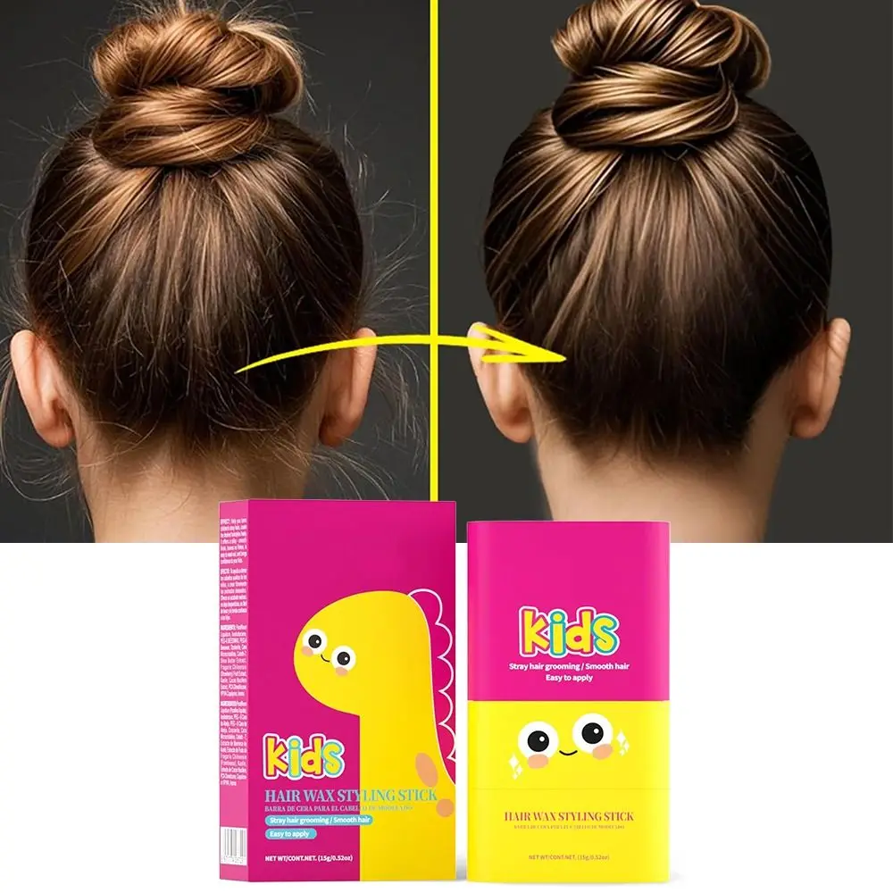 

15g Natural Ingredients Kids Dinosaur Hair Stick Effortless Hair Styling Easy to Use Kids Hair Gel Portable Hair Cream