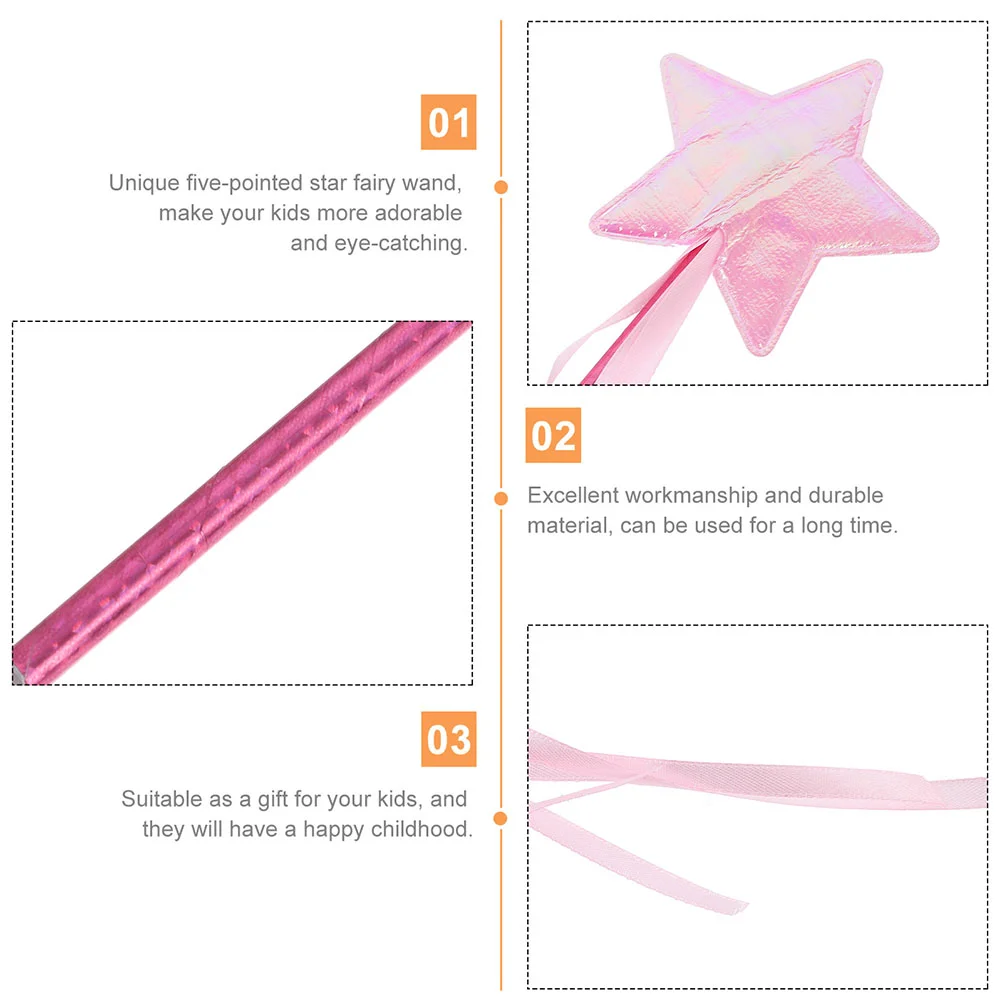 5 Pcs Pentagram Fairy Wand Children Toys Wands for Kids Costumes Children's Place Girls Clothes Cosplay